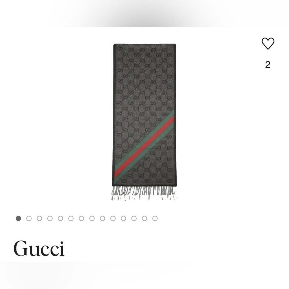 Gucci Black and Red Men's Scarf